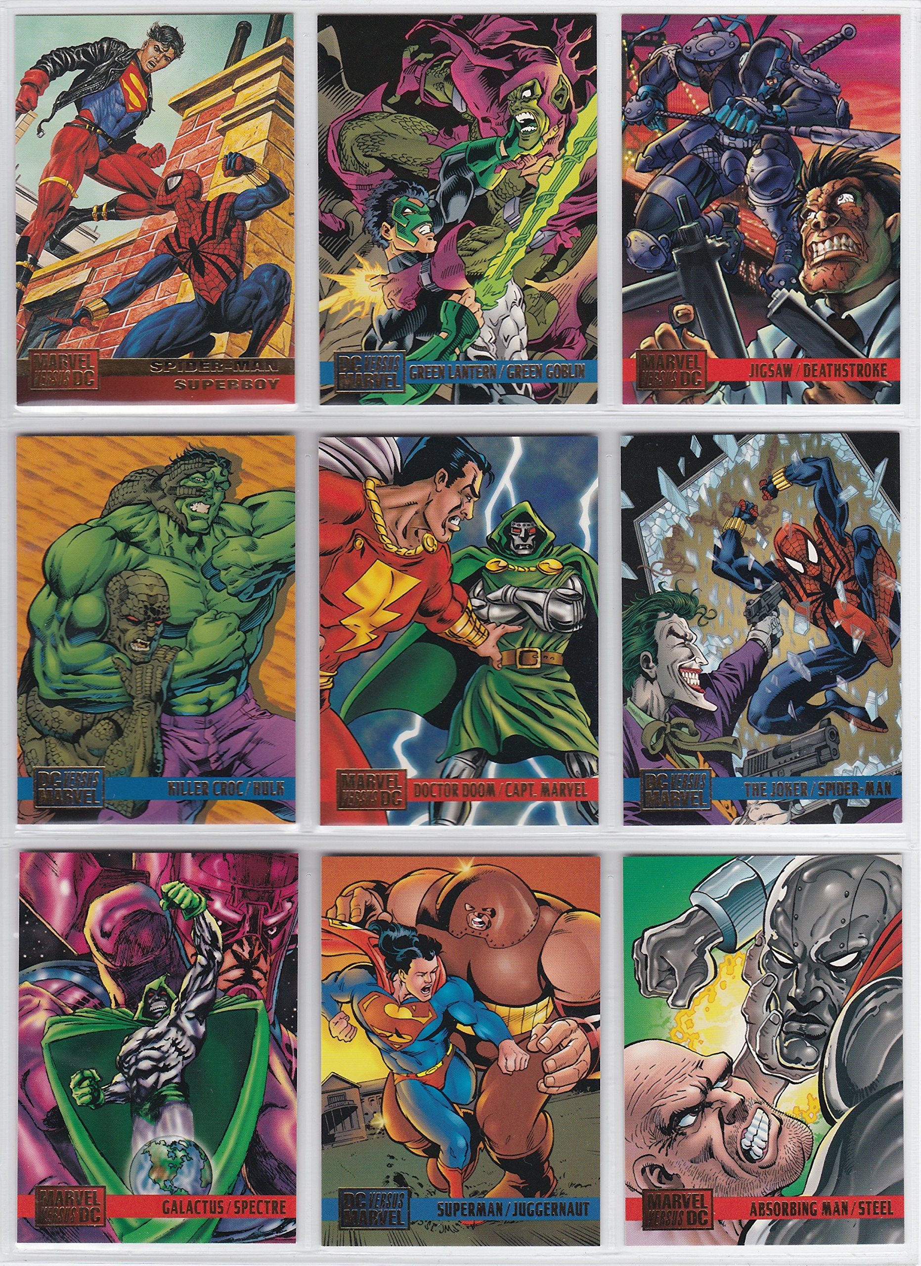 Amazon.com: 1995 DC vs Marvel Base Set of 100 Cards, Superman